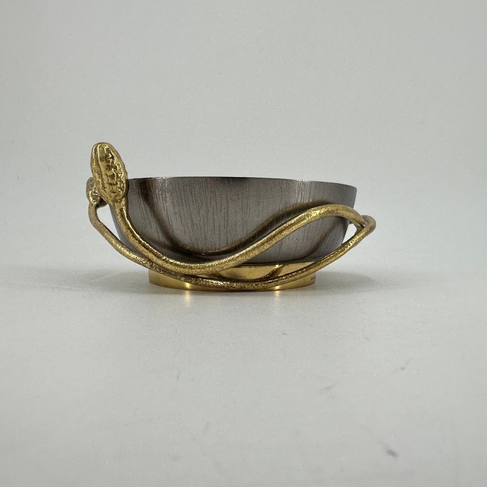 Michael Aram Serpent Metal Trinket Tray Gold Snake Stainless Steel Catchall Bowl